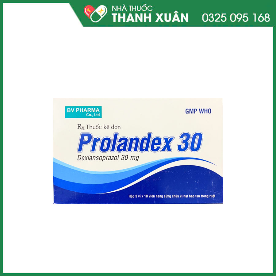 Prolandex 30 thuốc điều trị viêm thực quản ăn mòn, bệnh trào ngược dạ dày
